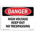 SignMission High Voltage Keep Out No Trespassing Sign Aluminum in Black/Gray/Red | 18 H x 24 W x 0.1 D in | Wayfair OS-DS-A-1824-L-2547