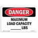 SignMission OSHA Danger Maximum Load Capacity Lbs Sign Aluminum in Black/Gray/Red | 24 H x 18 W x 0.1 D in | Wayfair OS-DS-A-1824-L-1771