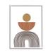 Stupell Industries Boho Shapes Stacked Abstract Round Curves Brown White Black Framed Giclee Texturized Art By JJ Design House LLC Canvas | Wayfair