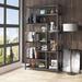 Latitude Run® Alynah 70.86" H x 39.37" W Steel Etagere Bookcase in Black | 70.86 H x 39.37 W x 11.81 D in | Wayfair