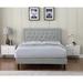 Lark Manor™ Abedin Tuffted Nailhead Trim Platform Bed w/ Adjustable Height Platform Bed Upholstered/ in Gray/White | 48 H x 58 W x 79.5 D in | Wayfair