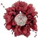 The Holiday Aisle® 22" Old Fashioned Deco Mesh Wreath Burlap/Deco Mesh in Red/White | 22 H x 22 W x 5 D in | Wayfair