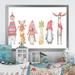 The Holiday Aisle® Cute Christmas Animals Polar Bear - Floater Frame Print on Canvas Metal in Brown/Pink/White | 16 H x 32 W x 1 D in | Wayfair