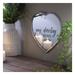 Trinx Eckel Heart My Darling I Love Large Accent Mirror Metal | 12 H x 12 W x 0.5 D in | Wayfair BF645089CBAD417DBBCC16CF2CCCC331