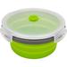 Prep & Savour Caityln Collapsible 4 Container Food Storage Set Silicone in Green/White | 3 H x 7 W x 6 D in | Wayfair