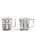 Wedgwood Renaissance Gold Mugs Set of 2 Bone China/Ceramic in Blue/Brown/White | 3.9 H x 3.27 W in | Wayfair 1054482