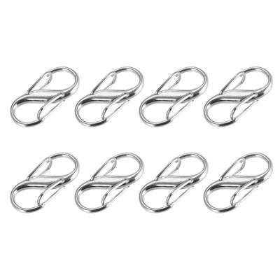 Adjustable Metal Buckle, 8Pcs 27x13mm Chain Shortener Bag Strap Clasp, Silver - Silver Tone - 27mm x 13mm