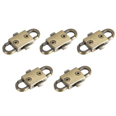 Adjustable Metal Buckles, 5Pcs 32x12mm Chain Shortener Bag Strap Clasps, Bronze - 32mm x 12mm