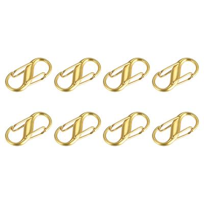 Adjustable Metal Buckle, 8Pcs 27x13mm Chain Shortener Bag Strap Clasp, Dark Gold - Dark Gold - 27mm x 13mm