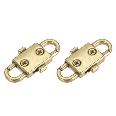 Adjustable Metal Buckles, 2Pcs 32x12mm Chain Shortener Bag Strap Clasps, Gold - Gold Tone - 32mm x 12mm