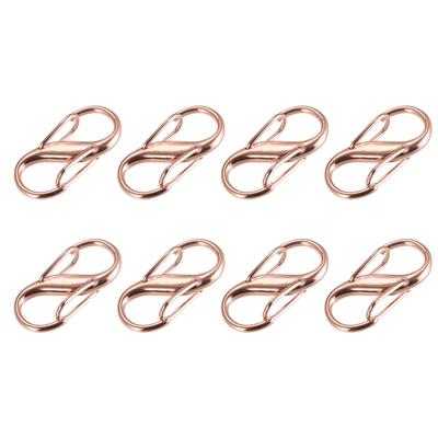 Adjustable Metal Buckle, 8Pcs 27x13mm Chain Shortener Bag Strap Clasp, Rose Gold - Rose Gold - 27mm x 13mm