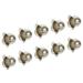 Pull Cord End Blind Cord Metal Bead Light Flower Type Pull End Silver Tone 20pcs - Silver Tone