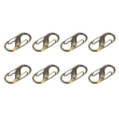 Adjustable Metal Buckle, 8Pcs 27x13mm Chain Shortener Bag Strap Clasp, Copper - Bronze - 27mm x 13mm