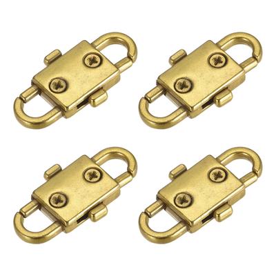 Adjustable Metal Buckles, 4Pcs 32x12mm Chain Shortener Bag Strap Clasps, Yellow - Yellow Gold - 32mm x 12mm