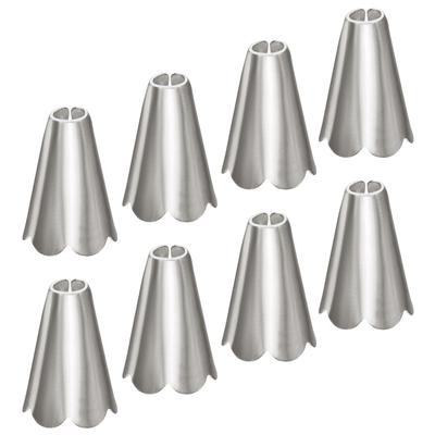 Pull Cord End,Blind Cord Bead Light Conical Shape Pull End Silver Tone 8pcs - Silver Tone