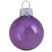 Shiny Finish Glass Christmas Ball Ornaments - 3.25" (80mm) - Purple - 8ct