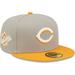 Men's New Era Gray/Orange Cincinnati Reds 1990 World Series Cooperstown Collection Undervisor 59FIFTY Fitted Hat