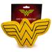 Yellow/Black DC Comics Wonder Woman Logo Icon Plush Squeaker Dog Toy, Small