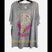 Disney Tops | Disney Parks Dumbo T Shirt Gold Foiled Grey Acid Wash Sz 2x | Color: Gray/Pink | Size: Xxl