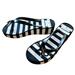 Kate Spade Shoes | Kate Spade Rhett Platform Striped Sandals Size 7m | Color: Black/White | Size: 7