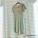 Lularoe Dresses | Green And White Striped High/Low Dress Size Small | Color: White | Size: S