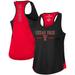 Women's Colosseum Black Texas Tech Red Raiders Sachs 2-Hit Scoop Neck Racerback Tank Top