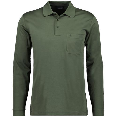 Poloshirt RAGMAN Gr. L, grün (thymian, 348) Herren Shirts Langarm