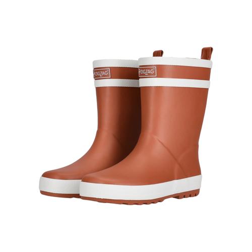 Gummistiefel ZIGZAG Gr. 29, braun (hellbraun, weiß) Schuhe Outdoorschuhe aus hochwertigem Naturkautschuk