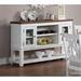 Moravian Server Wood in White Laurel Foundry Modern Farmhouse® | 39 H x 60 W x 18 D in | Wayfair 8ACF2AF7971E4EC487FD0F22D56B47EC