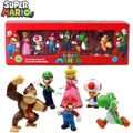 Lot de 6 figurines Super Mario Bros en PVC 3-7cm Luigi Yoshi Matkey Kong jouets pour enfants