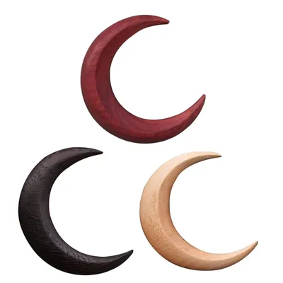 Barrettes à cheveux en forme de lune uniques épingles à cheveux en bois à la mode accessoires de