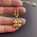 Collier en or 18 carats pour femme pendentif Everver porte-bonheur bijoux à breloques cadeau de