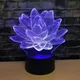 Lampe LED Lotus en acrylique 7 couleurs changeantes USB 3D veilleuse de Table pour chambre à