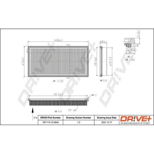 Drive+ Luftfilter für KIA OK2A513Z40A 0K2A7-13-Z40 0K2A513Z40A DP1110.10.0649