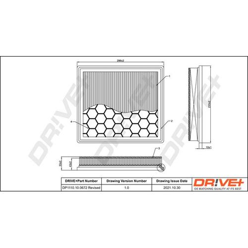 Drive+ Luftfilter für SAAB 12788338 32016013 DP1110.10.0672