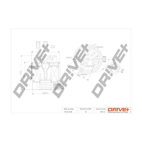 Drive+ Kraftstofffilter 94mm für NISSAN 16400-JD50A 16400-JD52D 16400-JD52A DP1110.13.0109