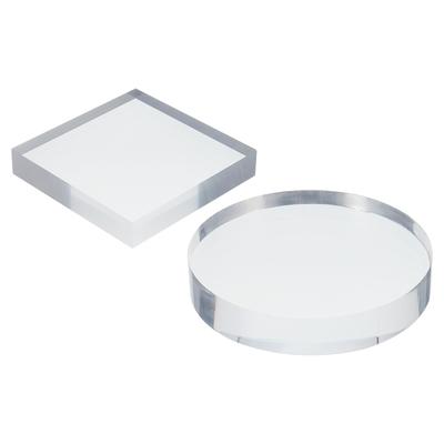 Round, Square Photography Background Props Set, Acrylic Photo Props Clear