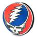 Red/White/Blue Good Ol Grateful Dead Steal Your Face Skull Plush Squeaker Dog Toy, Small
