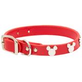 Disney Mickey Mouse Vegan Leather Dog Collar, Medium, Multi-Color