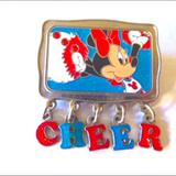 Disney Holiday | Disney Store Minnie Mouse Holiday Cheer Pin Badge Dangling Letters | Color: Blue/Red | Size: 1.5” X 1.5”