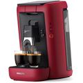 Philips Domestic Appliances Senseo Maestro Kaffeepadmaschine mit Kaffeestärkewahl und Memo-Funktion, 1,2 Liter Wasserbehälter, Grünes Produkt, Farbe: Rot (CSA260/90)