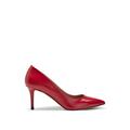 BOSS Damen Eddie Pump 70-C Pumps aus Leder mit spitzer Kappe Rot 40.5 Größe 40.5