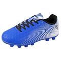 VIZARI Stealth FG Football Boots Kids - Outdoor Football Shoes Boys & Girls - Blue, White - Size 9,5 UK