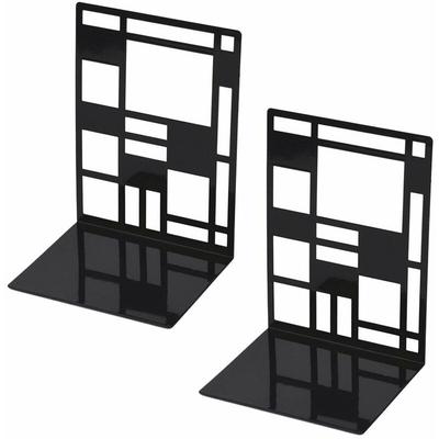 Bookend Set, Metal Bookends, Bla...