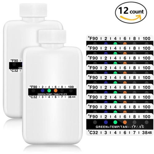 12-teiliges Urintest-Komplettset mit leeren Flaschen mit Temperaturteststreifen Urinteststreifen