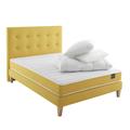 Ensemble matelas, sommier, pieds, tête de lit, couette oreiller 160x20