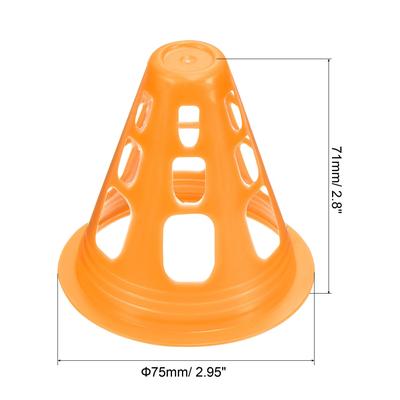 Agility Cones, 25 Pack Sports Cones Training Marker with Square Holes - Orange