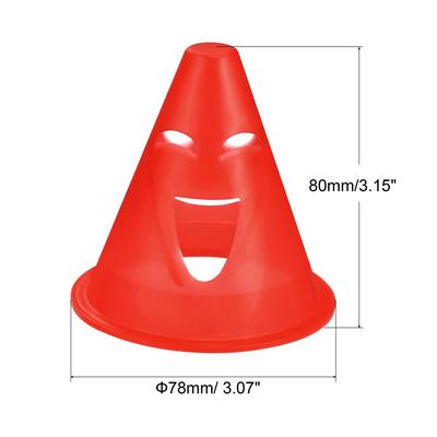 Agility Cones, 25 Pack Sports Cones Training Marker w Expression Holes