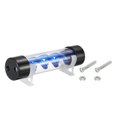 Cylindrical Water Cooling Tank G1/4" D50mm L200mm with Acrylic and POM - Blue