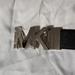 Michael Kors Accessories | 42-1/2 Inch Pebble Black/Brown Reversible Synthetic Leather Belt | Color: Black/Silver | Size: Os